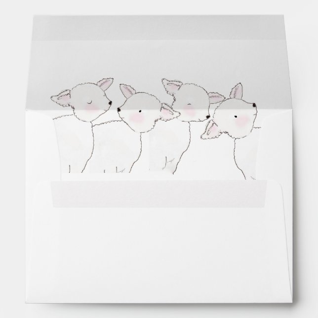 Little Lamb Baby Shower Envelope (Back (Bottom))