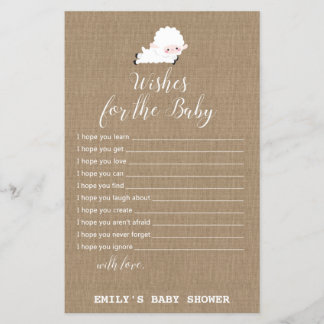 Little Lamb Baby Shower Game PRINTED