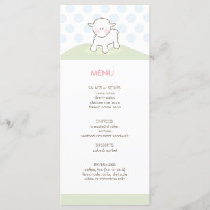 Little Lamb Baby Shower Menu