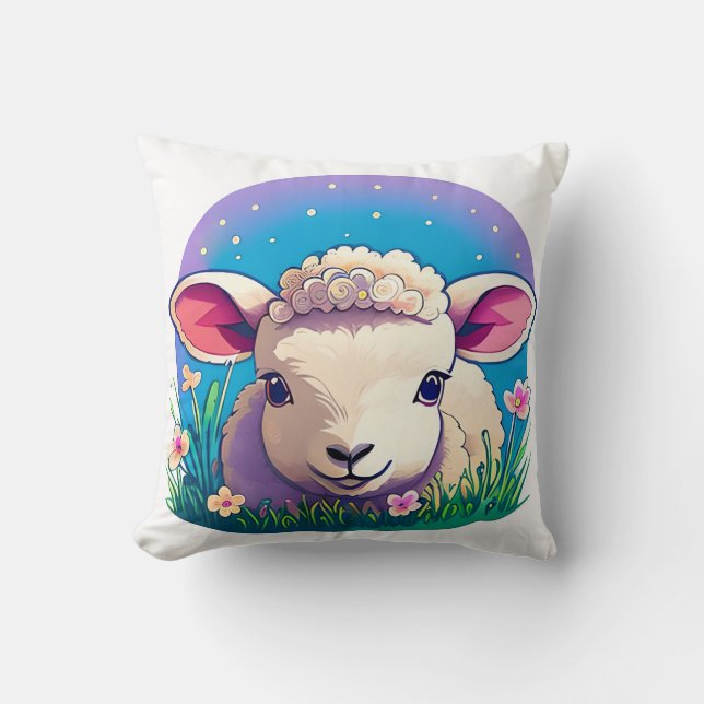 Little Lamb Cushion (Front)