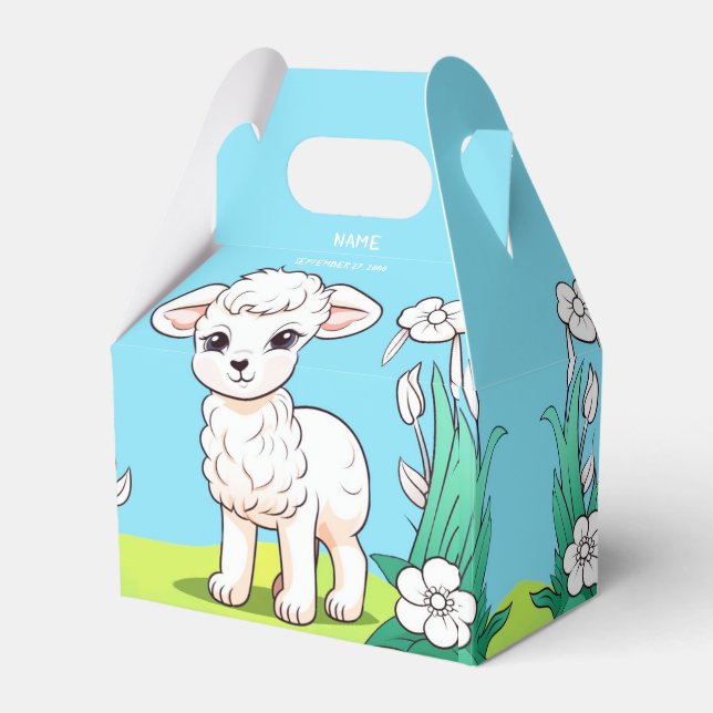 Little Lamb Favour Box (Front Side)