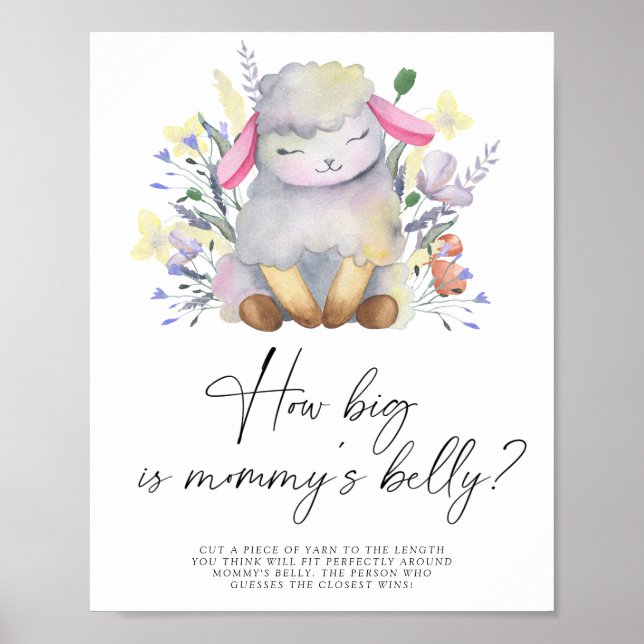 Little lamb - how big is mummy's belly game  poster (Front)