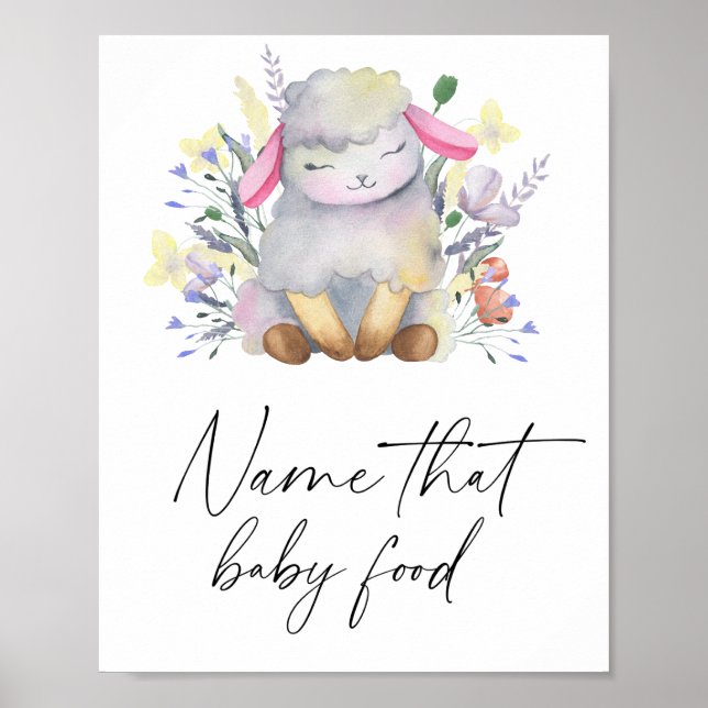 Little lamb - name that baby food poster (Front)