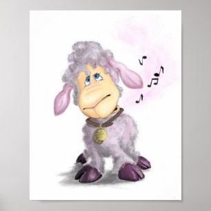 Little Lamb with Bell - Add Your Picture / Text Poster