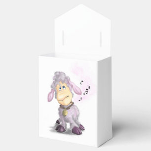 Little Lamb with Bell - Add Your Text / Name Favour Box