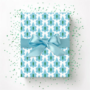 Little Leaf in Green and Aqua Wrapping Paper