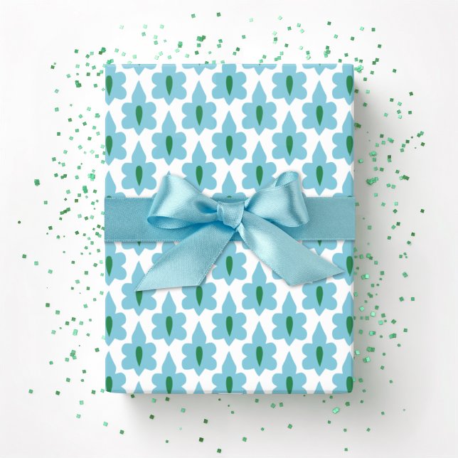 Little Leaf in Green and Aqua Wrapping Paper (Creator Uploaded)