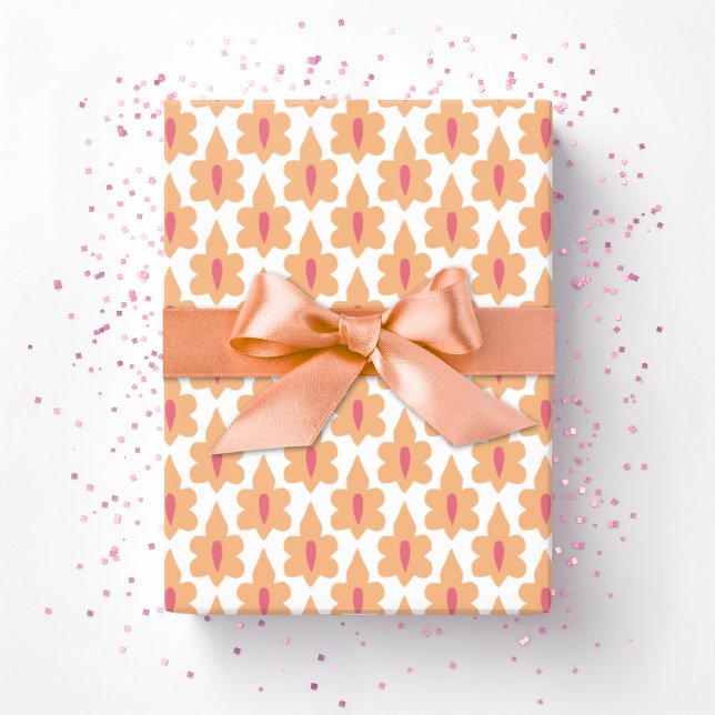 Little Leaf in Pink and Orange Wrapping Paper (Creator Uploaded)