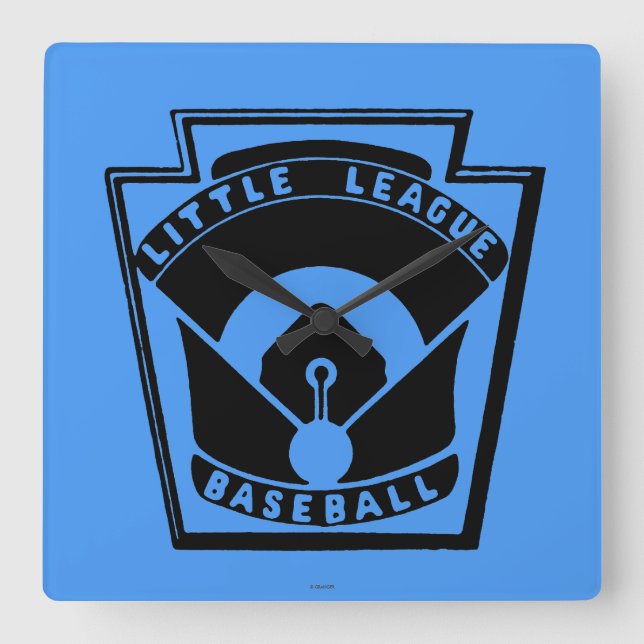 Little League Baseball Square Wall Clock (Front)