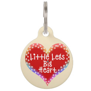 Little Legs Big Heart Paw Prints Pet ID Tag
