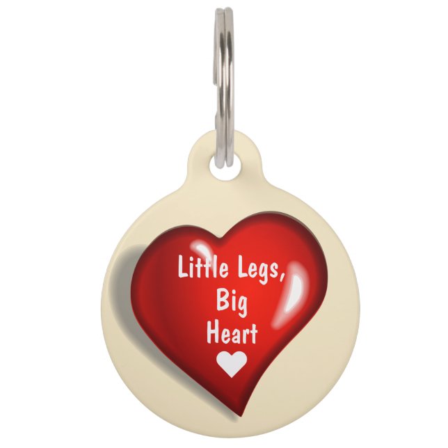 Little Legs Big Heart Pet ID Tag (Front)