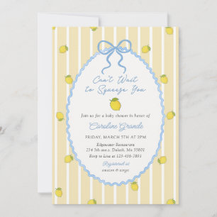 Little Lemon Can't Wait to Squeeze You Baby Shower Invitation