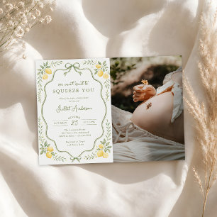 Little Lemon Can't Wait to Squeeze You Baby Shower Invitation