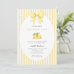Little Lemon Can't Wait to Squeeze You Baby Shower Invitation
