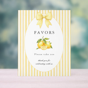 Little Lemon Mama's Main Squeeze Baby Shower Favou Acrylic Sign