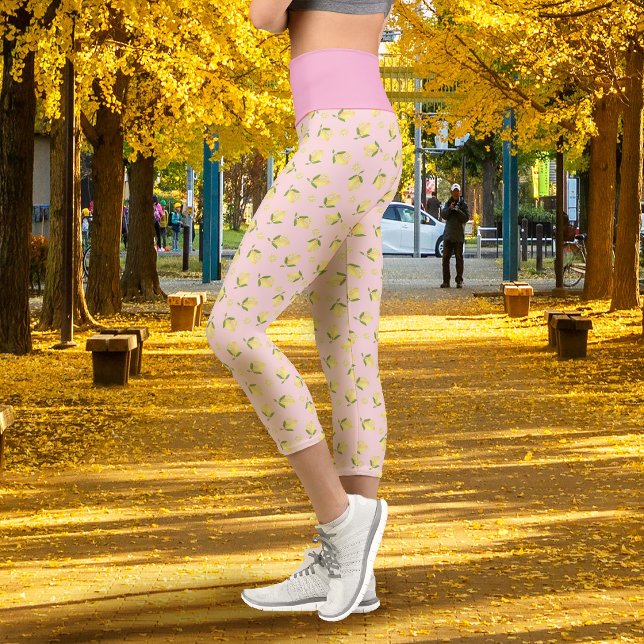 Little Lemon Pink Capri Leggings (Little Lemon Pink Capri Leggings)