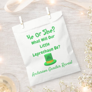 Little Leprechaun Gender Reveal Favour Bags