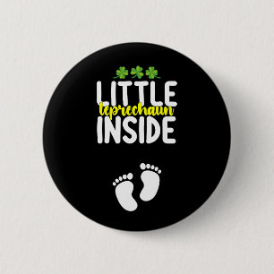 Little Leprechaun Inside Pregnancy Pregnant Mum 6 Cm Round Badge