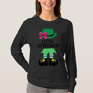 Little Leprechaun With Bow St Patricks Day Kids Fo T-Shirt