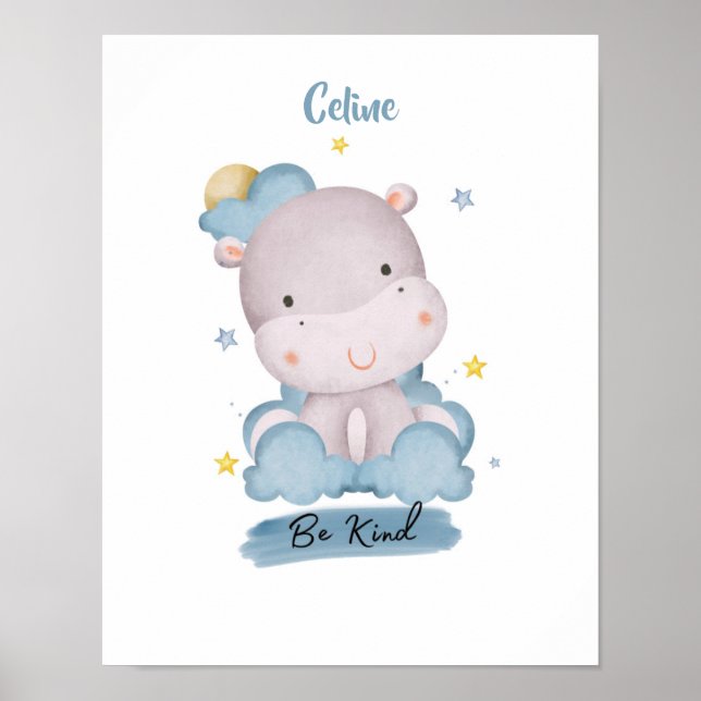 Little Lessons Hippo from the Clouds Poster (Front)