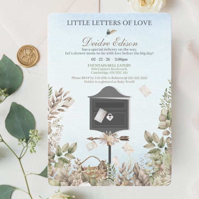 Little Letters Of Love Baby Shower Invitation (Creator Uploaded)