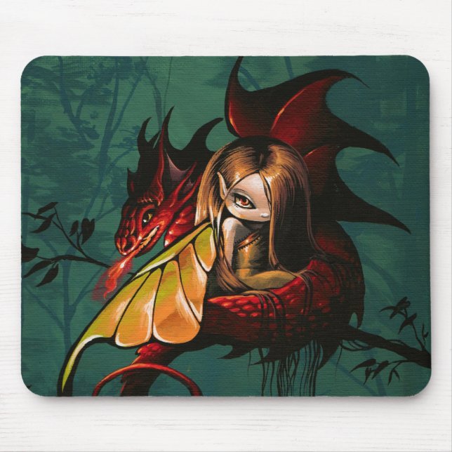 'Little Light' Fairy Dragon Mouse Pad (Front)