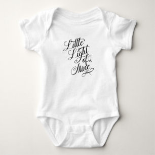 Little Light Of Mine Typography Baby Bodysuit