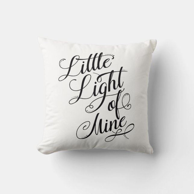 Little Light Of Mine Typography Cushion (Front)
