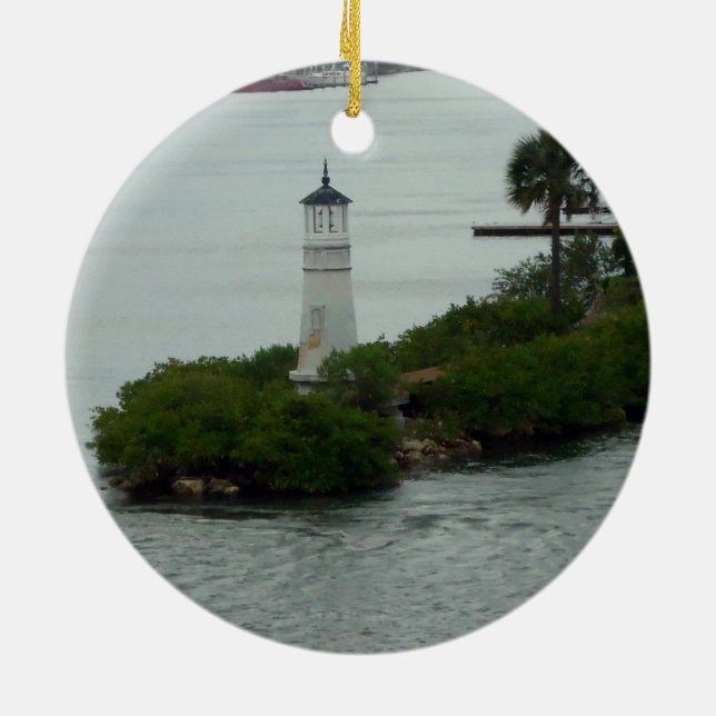 Little Lighthouse Ceramic Tree Decoration (Back)