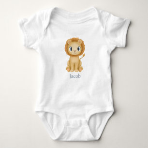 Little lion baby boy leo horoscope sign baby bodysuit
