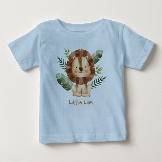 Little Lion Baby T-Shirt: Adorable Brown Lion Desi T-Shirt (Front)