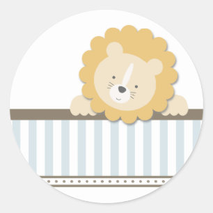 Little Lion {Blue} Stickers