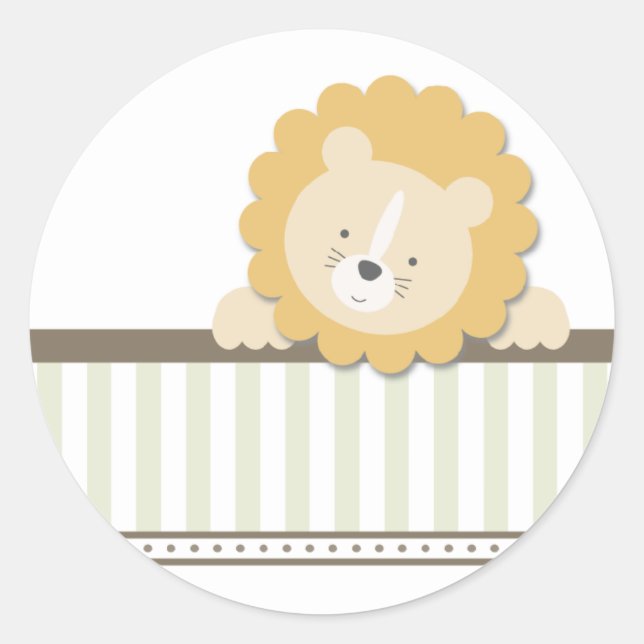 Little Lion {Green} | Stickers (Front)