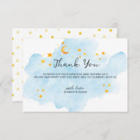 Little Lion Its a Boy Watercolor Thank You Card