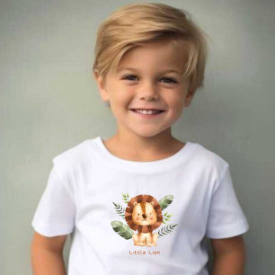 Little Lion Printed Modern White baby tshirt
