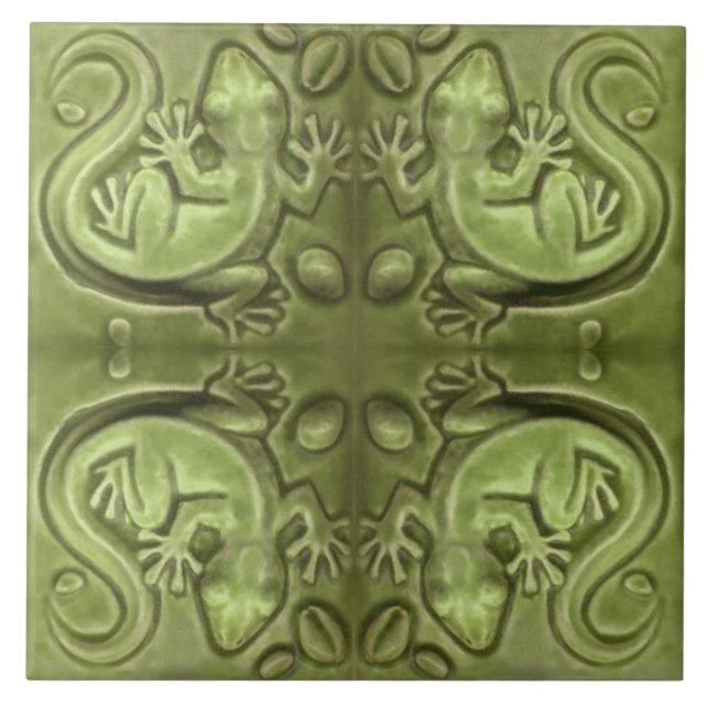 Little Lizard Vintage Tile (Front)