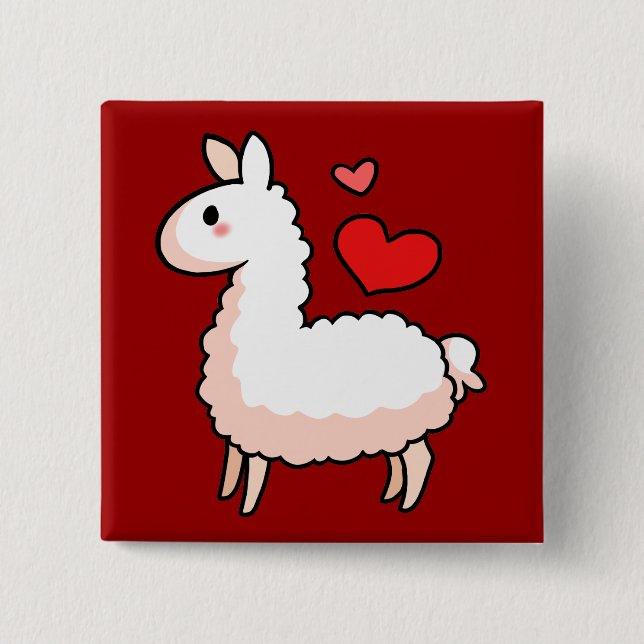 Little Llama 15 Cm Square Badge (Front)