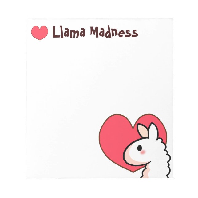 Little Llama Notepad (Front)