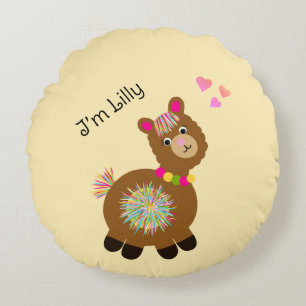 Little Llama Round Cushion