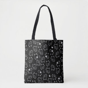 Little Llama Silhouette Madness Tote Bag