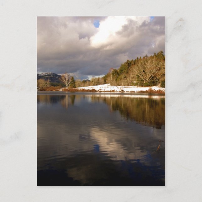 Little Long Pond in winter Postcard (Front)
