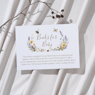 Little Love Bug Baby Shower Books for Baby Enclosure Card