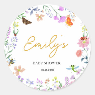 Little Love Bug Baby Shower Classic Round Sticker