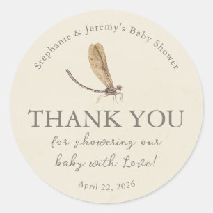 Little Love Bug Baby Shower Classic Round Sticker