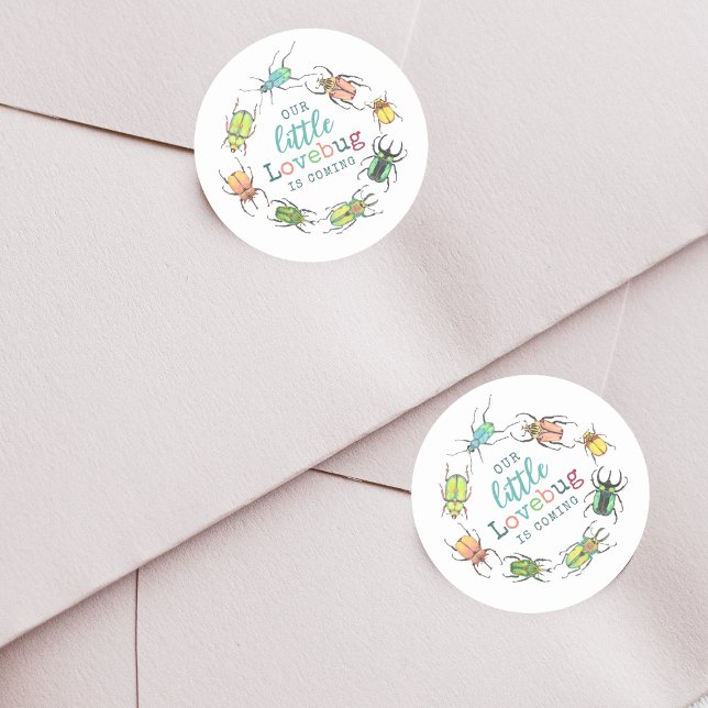 Little Love Bug Baby Shower Envelope Seals (Creator Uploaded)