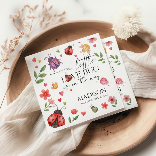 Little Love Bug Baby Shower  Napkin (Creator Uploaded)