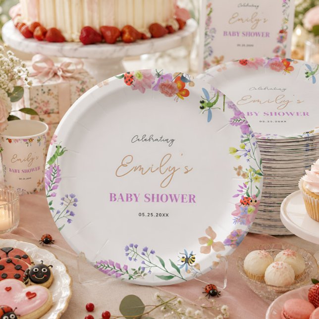 Little Love Bug Baby Shower Paper Plate (Creator Uploaded)