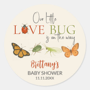 Little Love Bug Baby Shower Sticker