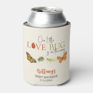 Little Love Bug Baby Shower Sticker Can Cooler