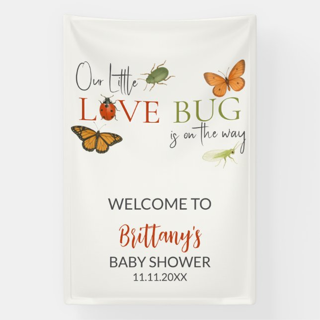 Little Love Bug Baby Shower Welcome Banner (Vertical)